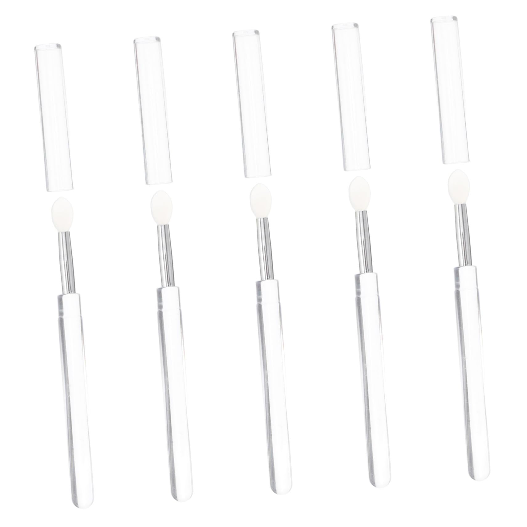 FOMIYES Professional Makeup Brush Set 5pcs Silicone Applicator Sticks for Lip Eye Shadow and Foundation Compact Portable and Comfortable for Women