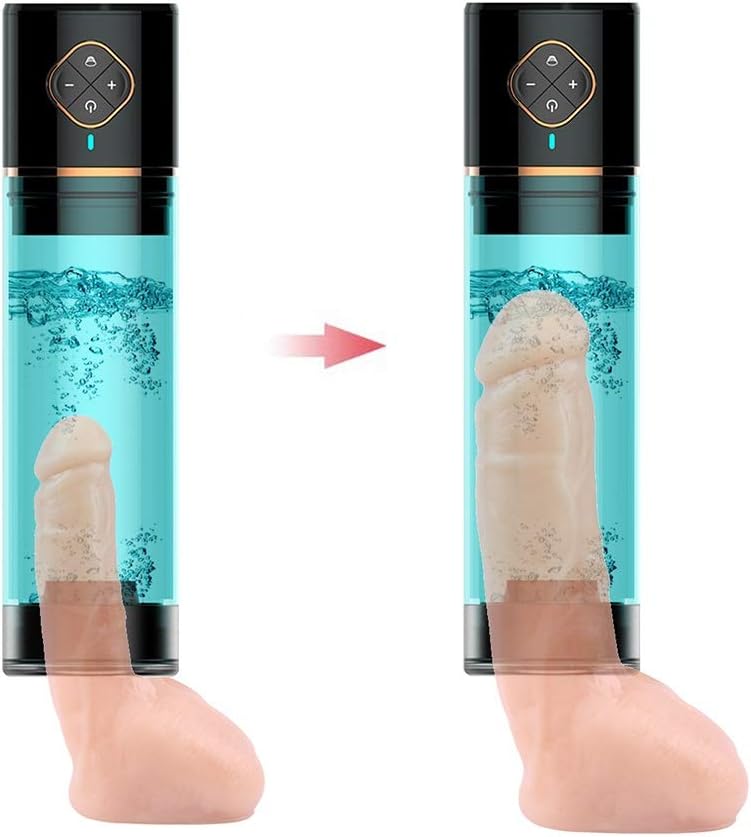 12inch Realistic Male Pump Enlargement Men Vacuum Pressure Massage Cups Air Enlarger Extender Prolong Enhancer Electric Air Pressure Setting Length Training Device Ergonomic Design psbibra