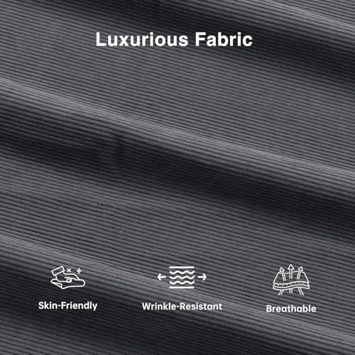 JAMFLY 3-Seat Convertible L-Shaped Sectional Sofa with Reversible Ottoman, Upholstered Fabric Couch for Small Living Rooms, Modern Modular Couch for Apartment, Studio & Loft, Grey - Image 5