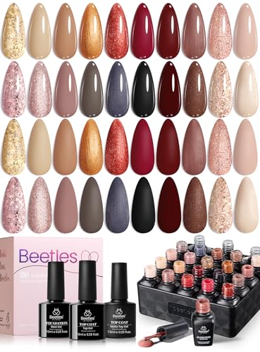 Beetles 20 Colors Warm Mist Gel Nail Polish Set