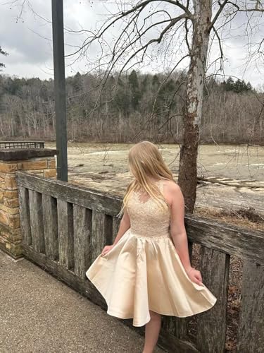 Lace Appliques Homecoming Dress for Teens 2025 Short Satin Prom Dresses Beading Evening Party Cocktail Gowns3