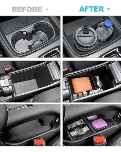Image of CDEFG 3Pcs for 2023 2024 2025 2026 Honda HR-V Center Console Organizer Tray for 2023-2026 Honda HR-V(Sport,EX-L,LX) Accessories Lower Console Armrest Tray Storage Box Cup Holder
