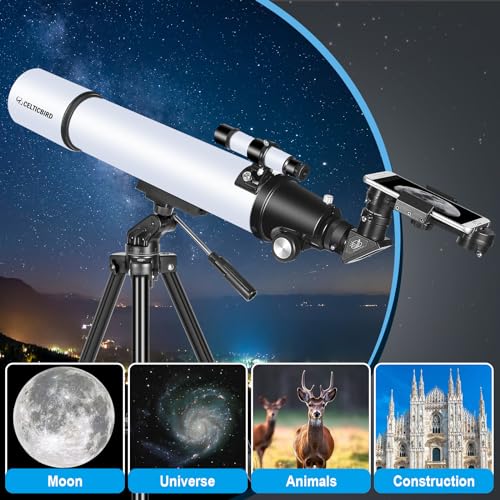 Telescopio Refractor 80mm Apertura 900mm con Kit de Accesorios miniatura 7