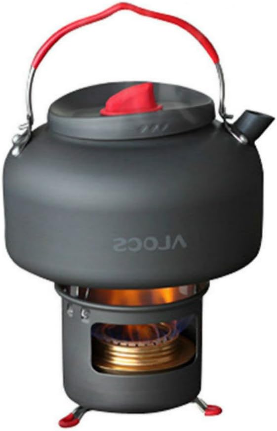 LANGMING Outdoor Kettle Field Portable Liquid Solid Alcohol Bubble Tea Pot Set Coffee Maker