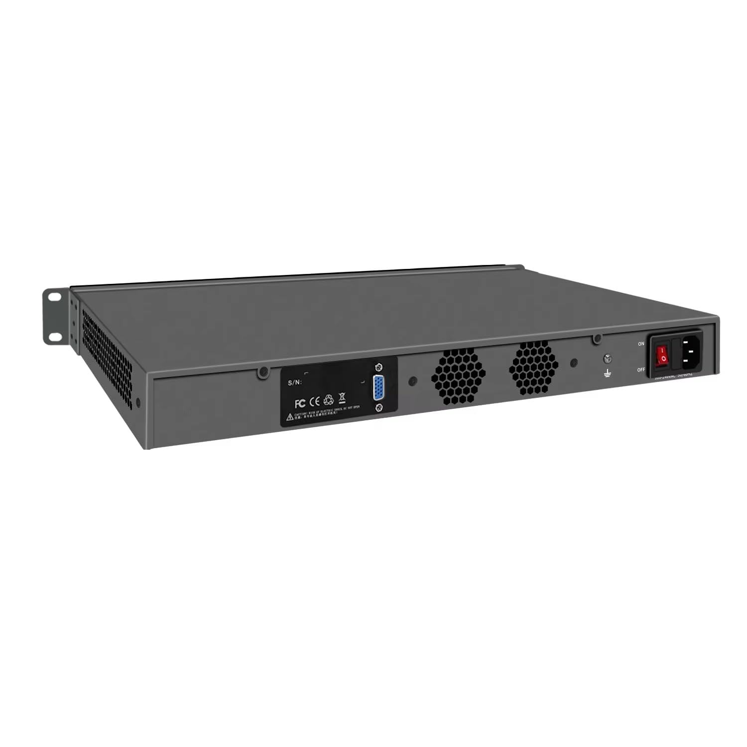1U Rack-Mount Firewall Mini PC N150 No SFP 4*i226-V 2.5G LAN Enterprise Server Network Security Host