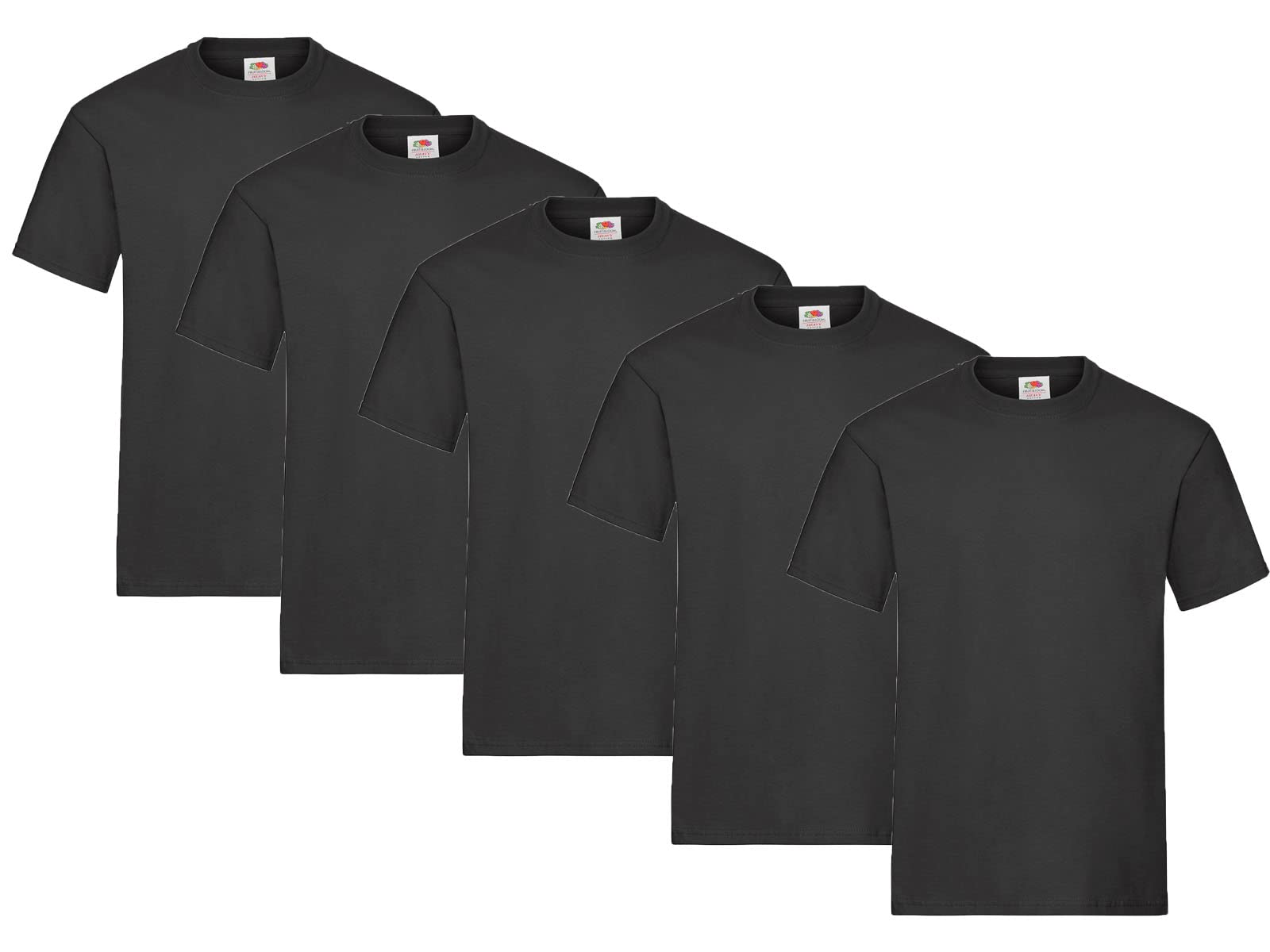 Fruit of the Loom Mens Ringspun Premium Tshirt (5XL UK) (Black)