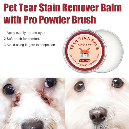 Asitanie 2 Stück Tränensteinentferner Hund Augenpflege für Hunde mit 2 Profi-Bürste Sanfte & Effektive Augenpflege für Haustier Reinigt Sanft und Stellt die Strahlenden Augen Wieder Her