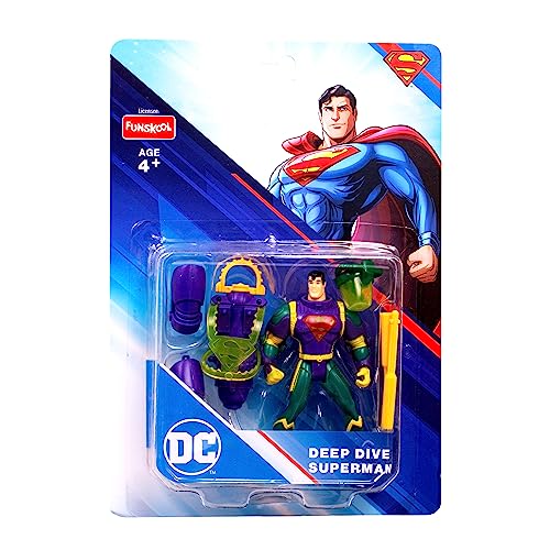 Image of Funskool-Deep Dive Superman,Classic Action Figures with Articulation,6 inches,Collectible,for 4 Year Old Kids and Above,Toy