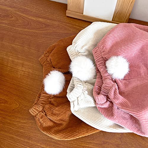 Newborn Baby Shorts Solid Color Velvet Shorts Bloomers Corduroy Bottoms with Rabbit Tail Baby Easter Clothes4