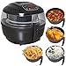 Produktbild Heißluft-Multifritteuse Heißluftfritteuse ohne Fett Ofen Multicooker Heißluft-Multifritteuse Multibackofen & Suppenautomat & Reiskocher (Schwarz)