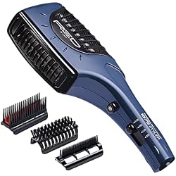 RED by KISS 1900 Ceramic Hair Styler with Detangler Pik, Professional Quick Blow Dry Comb, 3 Heat/Speed Settings, Cool Shot Button, Ideal for Curling & Straightening