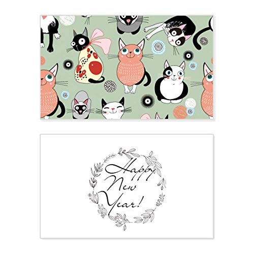Tarjeta de Año Nuevo de felinos: alta calidad para coleccionar y felicitar