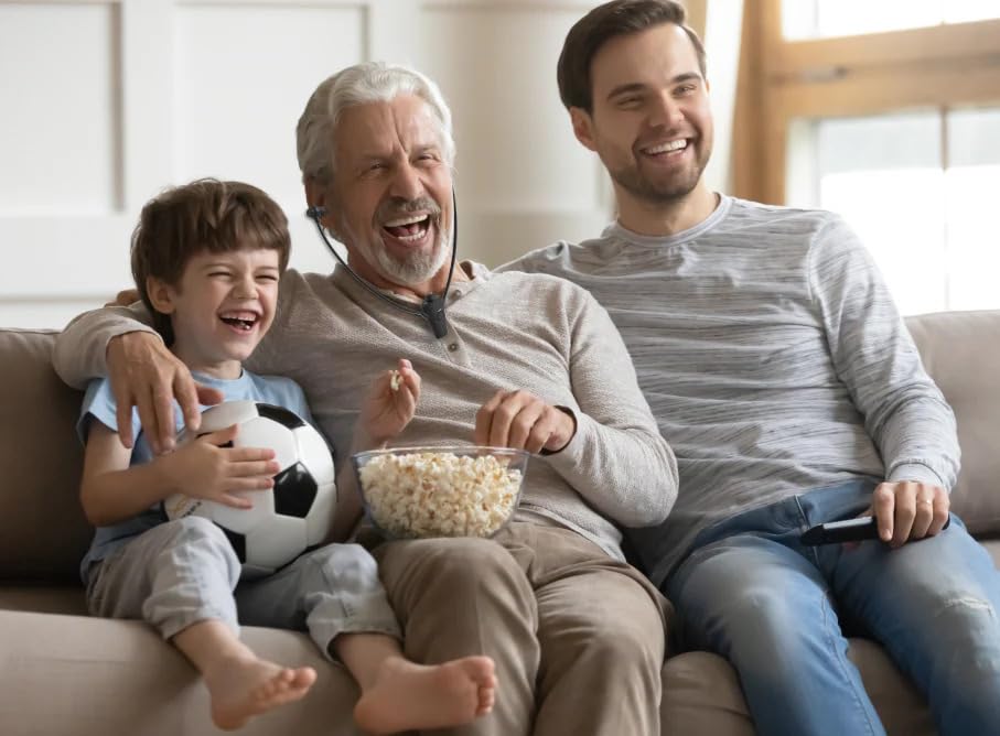 Gold - Digital Wireless Headset System for TV with Earbuds - Ideal for Seniors or Hearing Impaired - All TVs Compatible, No line of Sight Required, 100 ft. Range, Rechargeable 12hr Battery - Image 7