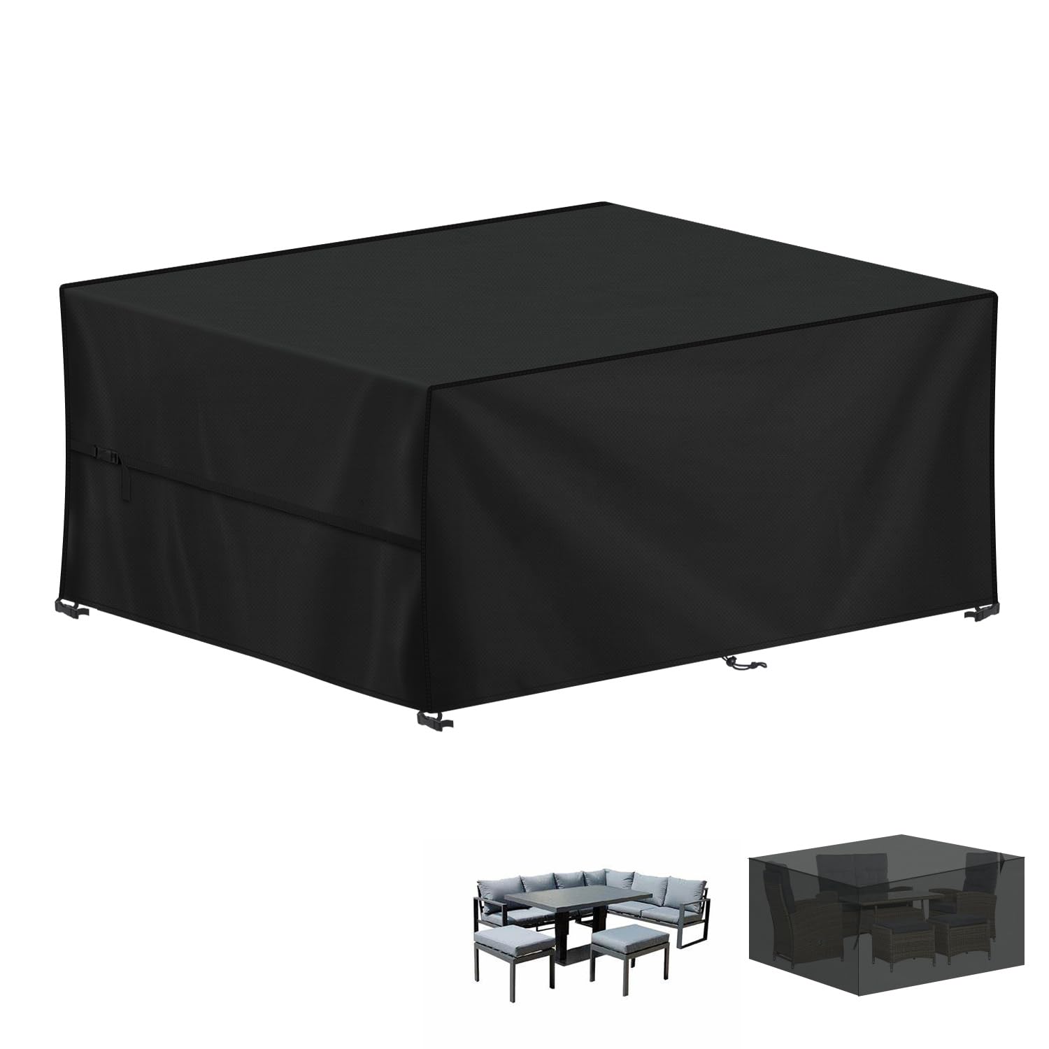 LAMUNI Large Garden Furniture Covers, 210x140x80cm Outdoor Garden Furniture Set Cover