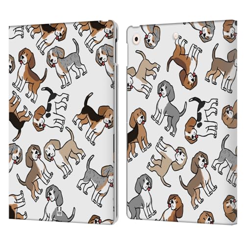Étui Portefeuille Apple iPad 10.2 Chien Courant en Cuir Head Case Designs