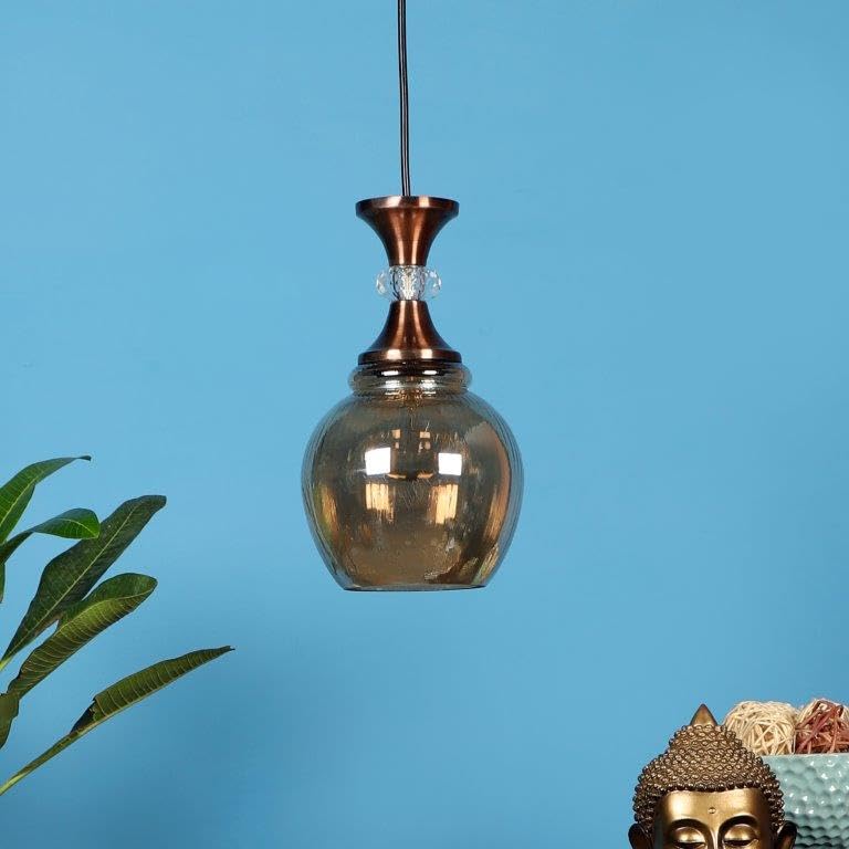 Image of ELIANTE by Jainsons Lights | Pez Gold Iron Hanging Lights - E27 Holder - Without Bulb - JS | Gold Iron Hanging Light | for Living Room, Bedroom, Hallway | E27 Holder | 3 Year Warranty