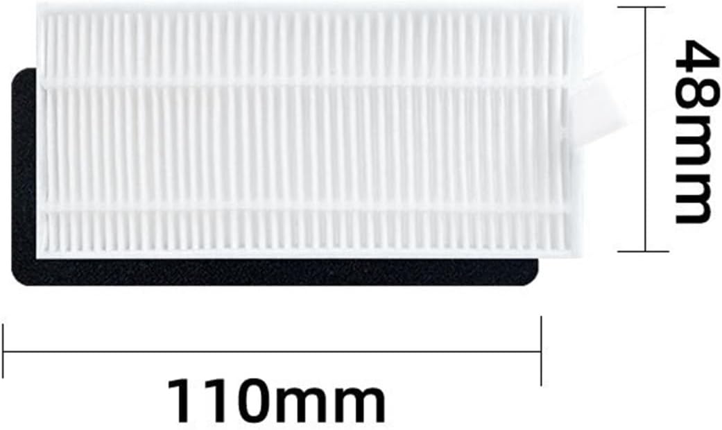 Two side brushes, one with a green center and one with a red center, indicating left and right compatibility.