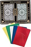Kem Playing Cards - Brown and Green Narrow Deck with 2 Free Cut Cards