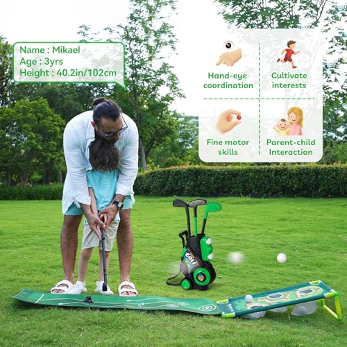Image of Liberry Toddler Golf Clubs Set Toy for Boys Girls 1 2 3 4 Years Old, Green
