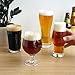 True Beer Glasses Gift Set, Durable Clear Tasting Kit for IPA, Belgian Ales, Wheat Beers, Stouts, Porters, Perfect for Beer Lovers, Home Bar, Birthday Gifts for Men, Set of 4