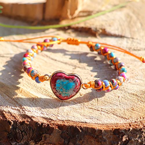 Image of YGLINE Boho Handmade Natural Stone Bead Wrap Wrist Statment Bracelet Jewelry Collection