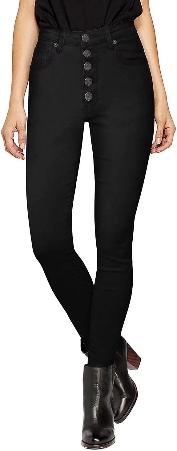 Hybrid & Company Women’s Classic Denim Mid Rise Skinny Jeans Super Stretch Pants