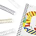 Rayson WR21159M Wire Binding Spines, Multicolor, 2:1 Pitch Double Loop Binding Wires 5/8 Inch, 21-Loop Wire Ring Pack of 50 with Black, Gold, Blue, White, Silver