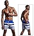 YuKaiChen Men's Stripe Swim Trunks Quick Dry Casual Swim Shorts Blue 32/Tag Asia L