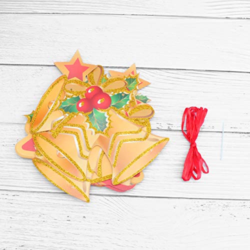 EXCEART 4 Peças de Banner de Feliz Natal Decorações de Natal Banner de Bandeira Puxar Pratos de Pape