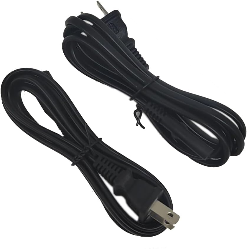 6.5FT AC Power Cord (2 Pack), 2 Prong TV Power Cord, Power Supply Cable Replacement for Xbox One S, One X, Series X, PS3, PS4, PS5, Compatible for Printer, Monitor, Sound Bar, Game Console - Image 8