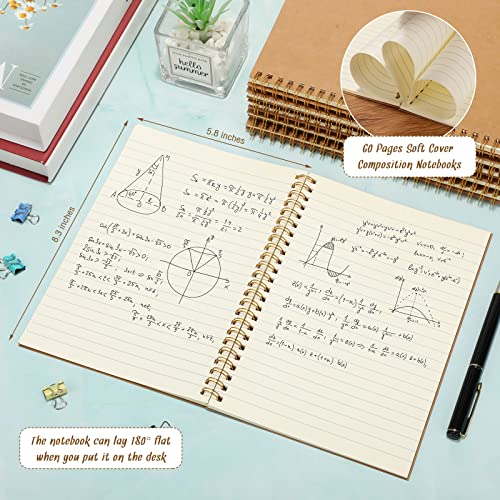 Carnet de notes A5 couverture rigide kraft avec reliure spirale durable - 4