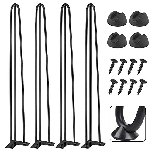 EconoHome Metal Hairpin Legs 34 inch - (Various Size Options) Table Legs, Desk Legs, Furniture Legs, Coffee Table Legs - Modern Hairpin Legs for Any DIY Project