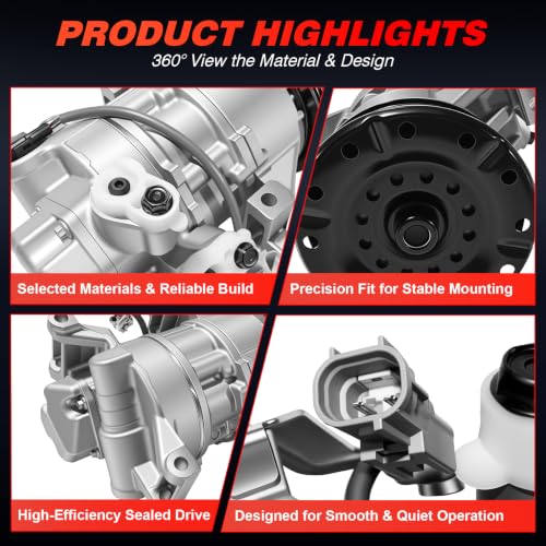 Image of Air Conditioner AC Compressor with Clutch Fits for Scion xA 2004-2006