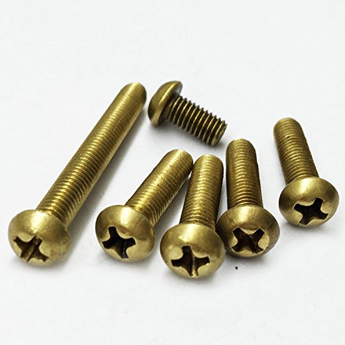 #10-32 x 1 Machine Screw, Brass, (inch) Head Style: Pan, (Quantity: 100) Drive: Phillips, Point: Thread: Fine Thread (UNF), RoHS Compliant