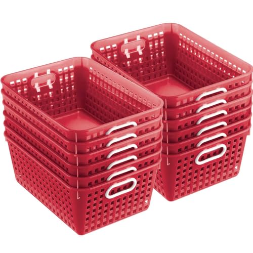Really Good Stuff Large Plastic Book Baskets, 13.25" by 10"