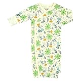 Babysoy Newborn Baby Kimono Wrap Around Snap Sleeper Gown Sack Bundler (Flowers, 12-18 Months)