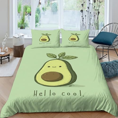 Parure de lit avocat pour couple amoureux lit simple 3D