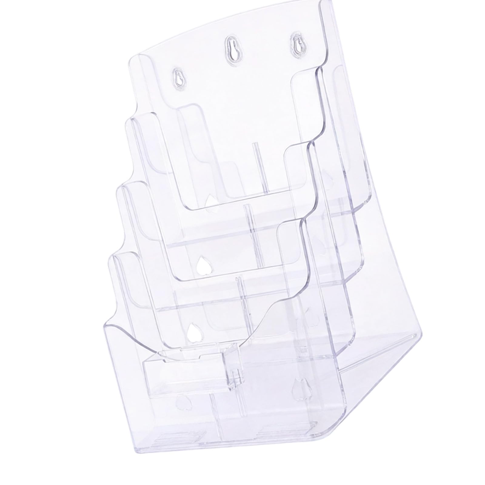 Osniyaw D Contemporary Acrylic Book Stan With Spacious Levels To Keep Magazines An Folders In Order Magazine Rack