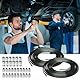 2 Stück Bremsleitung 5m Ø4.76mm, Bremszug Mit 20 Verschraubungen und 10 Verbinder, Stahl-Bremsrohr im Sortiment, Universal Schaltzug für Bördel F Fuer Auto PKW Motorrad