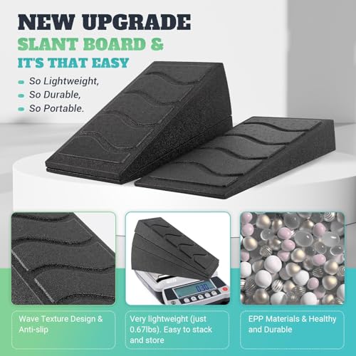 Image of Squat Wedge Block, 960 LBS Weight Capacity, Slant Board for Calf Stretching