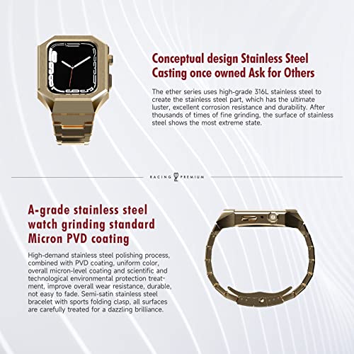 Kit modification Apple Watch 8 45 mm boîtier acier iWatch 6 44 - 6