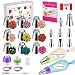 Russian Piping Tips Set 34pcs Cake Decorating Kit Baking Supplies Set large for Cupcake Cookies Birthday Party, 15 Icing Tips 2 Leaf Piping Tips 3 Couplers 10 Pastry Baking Bags，E.Book User Guide
