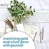 Ooly Modern Script Set - 3 Black Ink Fountain Pens with a 60 Page Journal, Pens are in Metallic Gold, Rose Gold and Silver, Refillable Cartridges, School Supplies #4