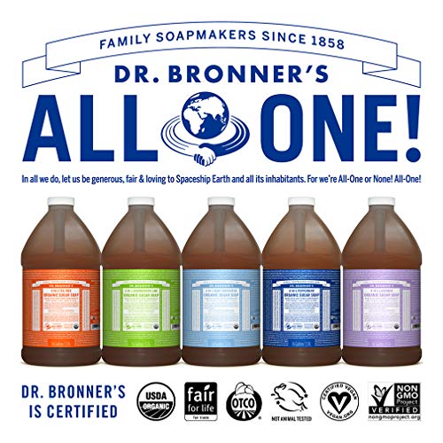 Dr. Bronner’s - Organic Sugar Soap (Baby Unscented, 64 Ounce) - Made With Organic Oils, Sugar And Shikakai Powder, 4-In-1 Use: Hands, Body, Face And Hair, Moisturizes And Nourishes, No Added Fragrance #TOP4