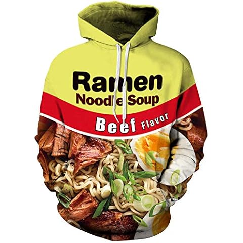 Mens Hoodies 3D Print Jacket Unisex Novelty Pullover Hooded Sweatshirt Beef XXL Cover