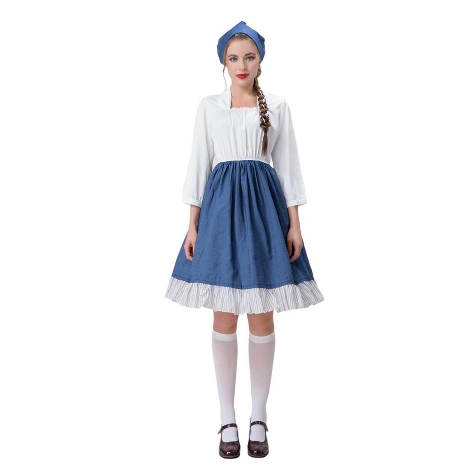 Robe et cape jeux de rôle type Dirndl chic pour fête traditionnelle