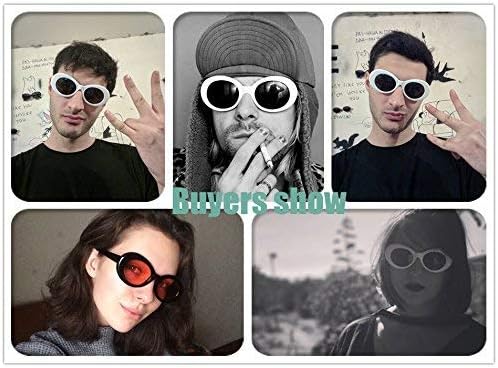 Ogquaton Women Retro Round Cat Eye Sunglasses, Oversized Shades Sunglasses Vintage Frame Fashion, UV400 Outdoor Sports Eyewear White&Gery Durable and Useful