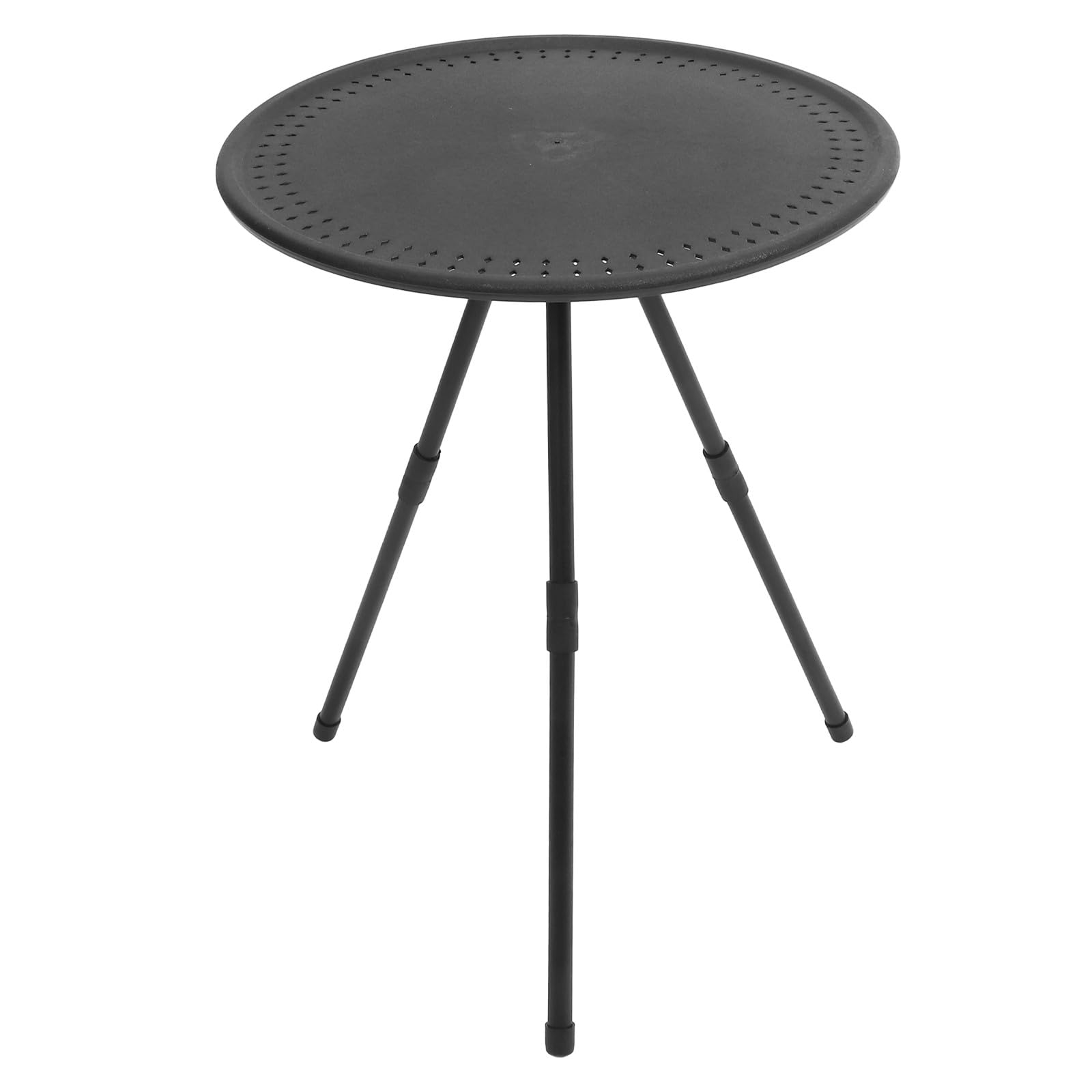 YARNOW Folding Tables, Small Round Camping Table, Portable Adjustable Height for Garden, Picnic, Bbq, Outdoor Events, Kitchen Use