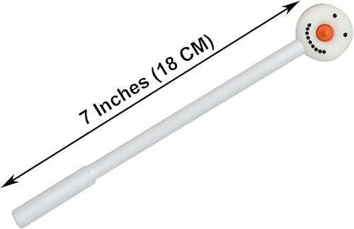 Miniatura 2 de Maydahui 12 bolígrafos creativos de gel de Navidad con forma de dona, árbol de Navidad, muñeco de nieve, reno, Papá Noel, tinta negra para