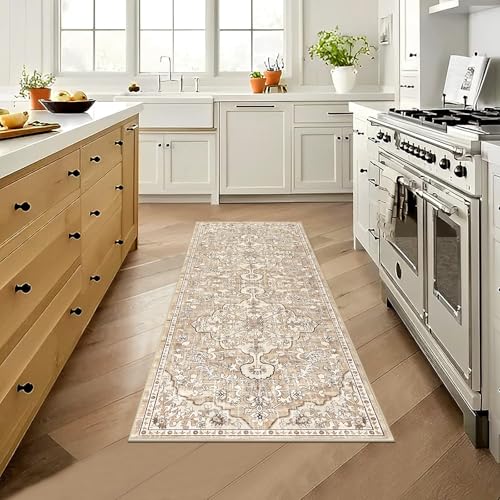 Pauwer Boho Hallway Runner Rug 2x5 Washable Entryway Area Rugs Non Slip Farmhouse Vintage Floor Mat Carpet Runner for Hallways Laundry Room Kitchen Bathroom Bedroom